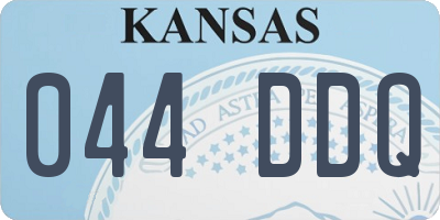 KS license plate 044DDQ