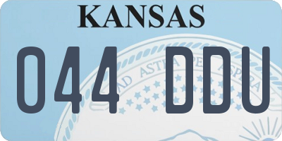KS license plate 044DDU