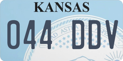 KS license plate 044DDV