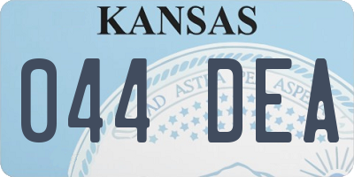 KS license plate 044DEA