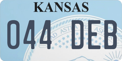 KS license plate 044DEB