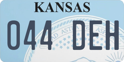 KS license plate 044DEH
