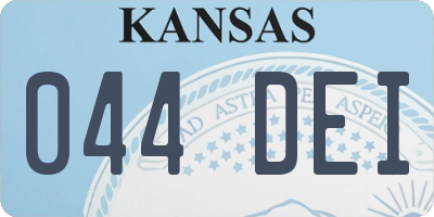 KS license plate 044DEI
