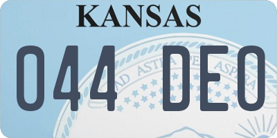 KS license plate 044DEO