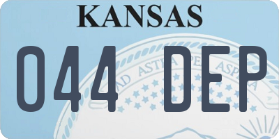 KS license plate 044DEP