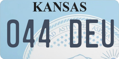 KS license plate 044DEU