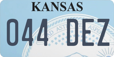 KS license plate 044DEZ