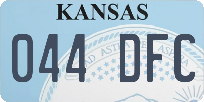 KS license plate 044DFC
