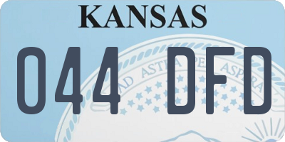 KS license plate 044DFD