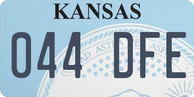 KS license plate 044DFE