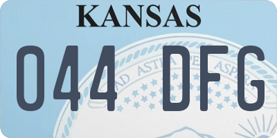 KS license plate 044DFG