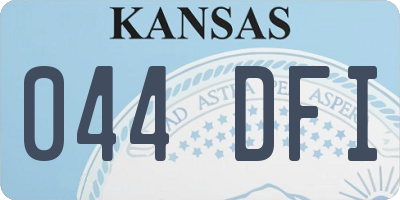 KS license plate 044DFI