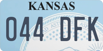 KS license plate 044DFK