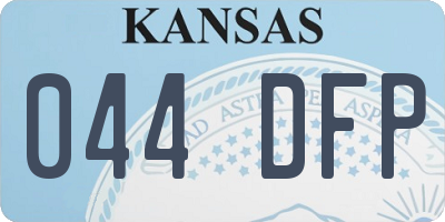 KS license plate 044DFP