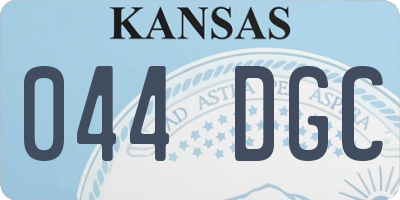 KS license plate 044DGC