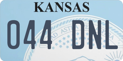 KS license plate 044DNL