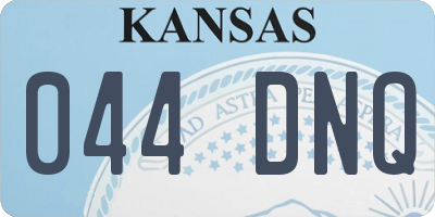 KS license plate 044DNQ