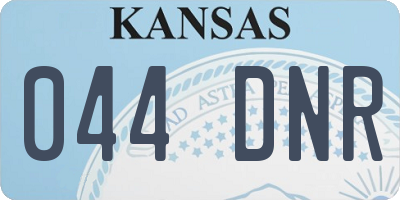 KS license plate 044DNR