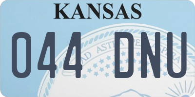 KS license plate 044DNU