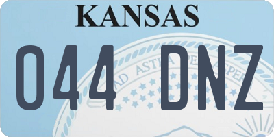 KS license plate 044DNZ