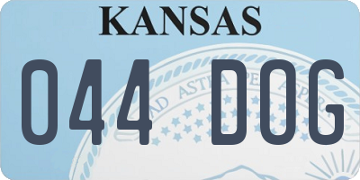 KS license plate 044DOG