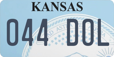 KS license plate 044DOL