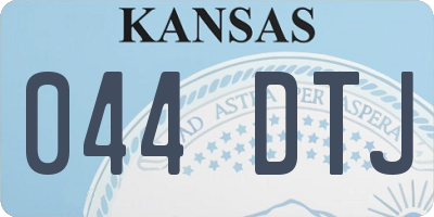 KS license plate 044DTJ