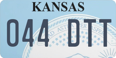 KS license plate 044DTT