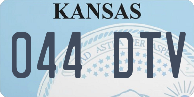 KS license plate 044DTV