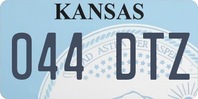 KS license plate 044DTZ