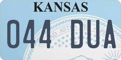 KS license plate 044DUA