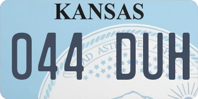 KS license plate 044DUH