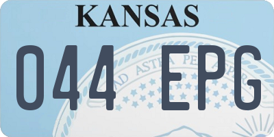 KS license plate 044EPG