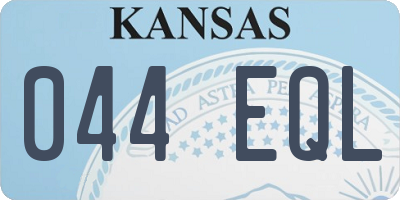 KS license plate 044EQL