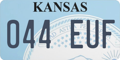 KS license plate 044EUF