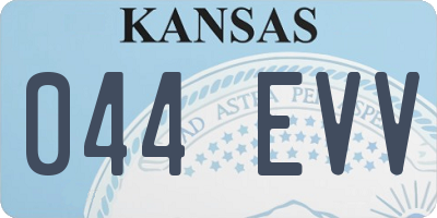 KS license plate 044EVV