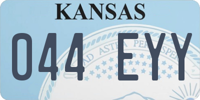 KS license plate 044EYY