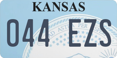 KS license plate 044EZS
