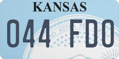 KS license plate 044FDO