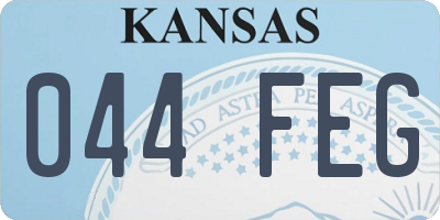 KS license plate 044FEG