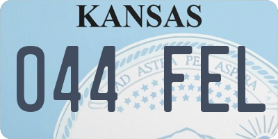 KS license plate 044FEL