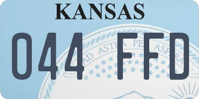 KS license plate 044FFD