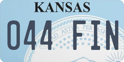 KS license plate 044FIN