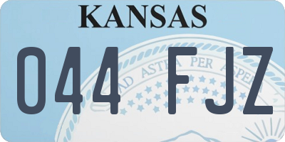 KS license plate 044FJZ