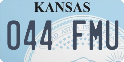 KS license plate 044FMU