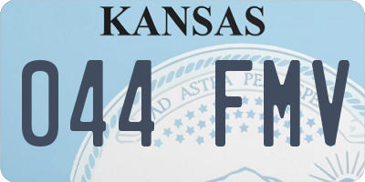 KS license plate 044FMV