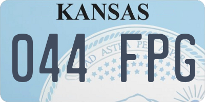 KS license plate 044FPG