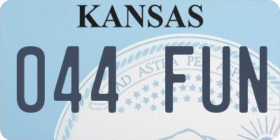 KS license plate 044FUN