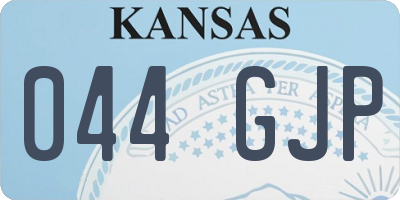 KS license plate 044GJP