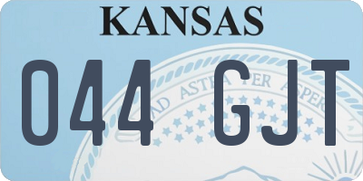 KS license plate 044GJT